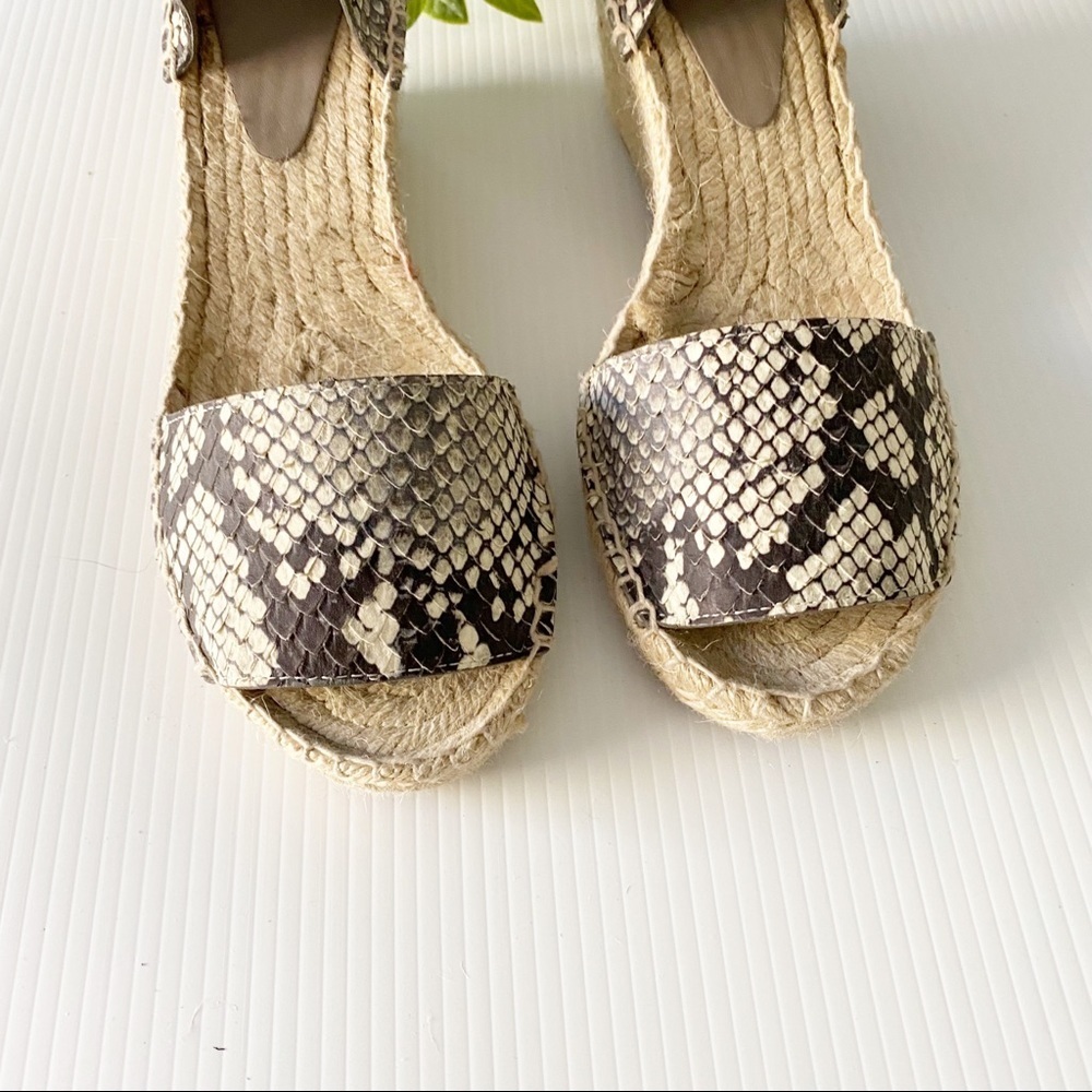 Vince-Sophie Python-Print Leather Espadrille Wedge - image 7